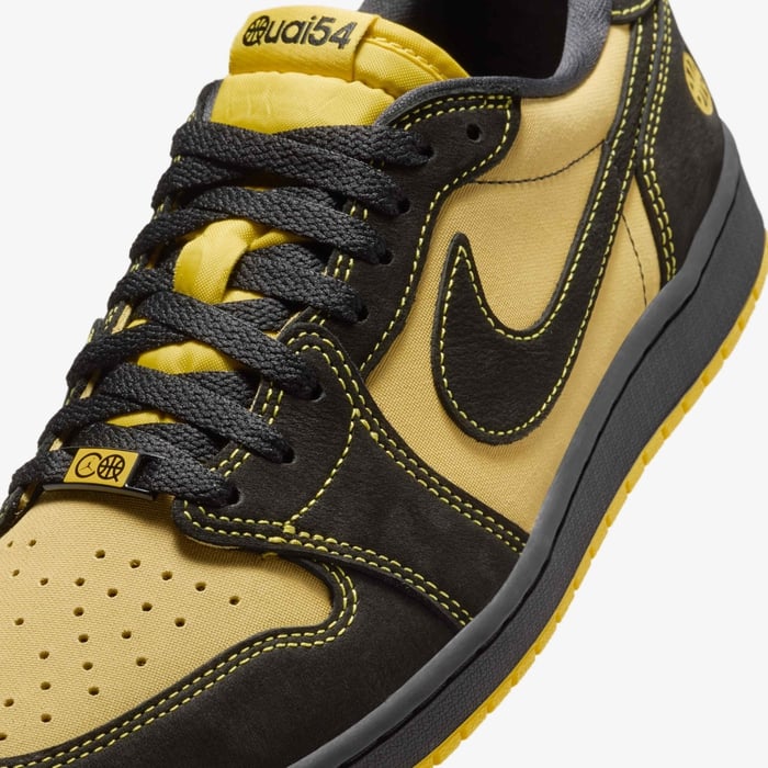 Nike Quai 54 x Air Jordan 1 Retro Low OG Black Tour Yellow Red
