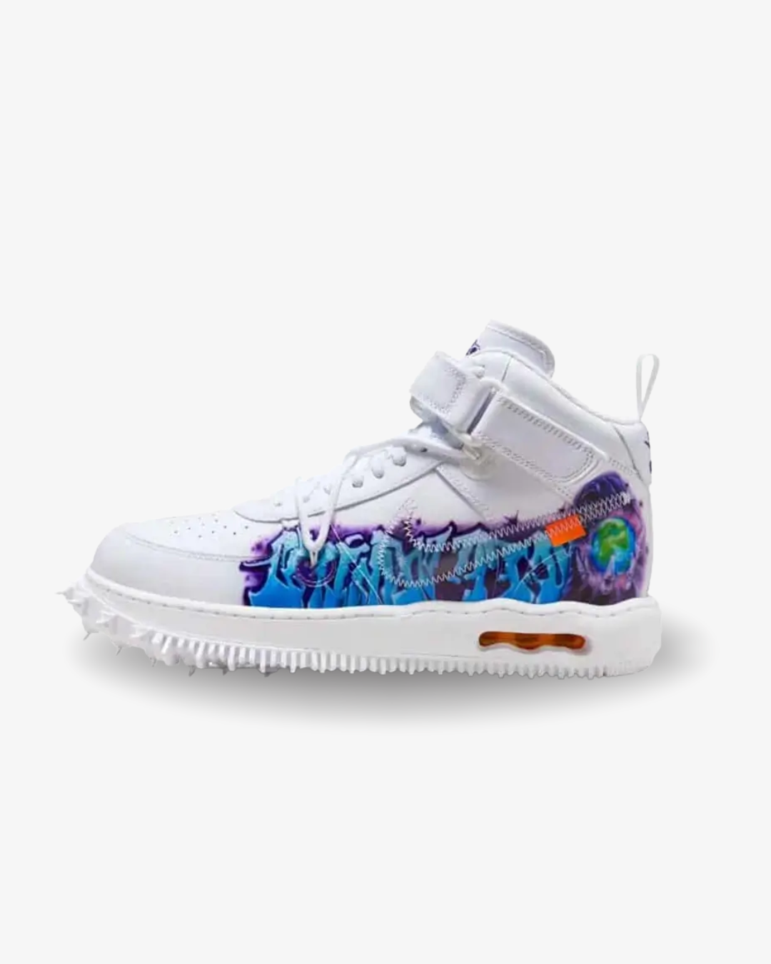 Tenis Nike Air Force 1 Mid Off-White Graffiti White