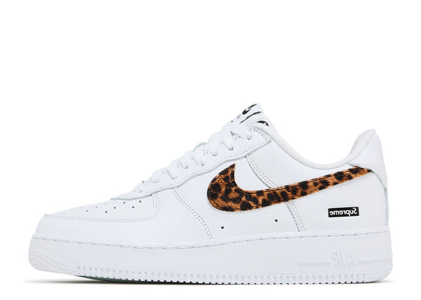 Supreme x Goodenough x Air Force 1 Low White Cheetah Print