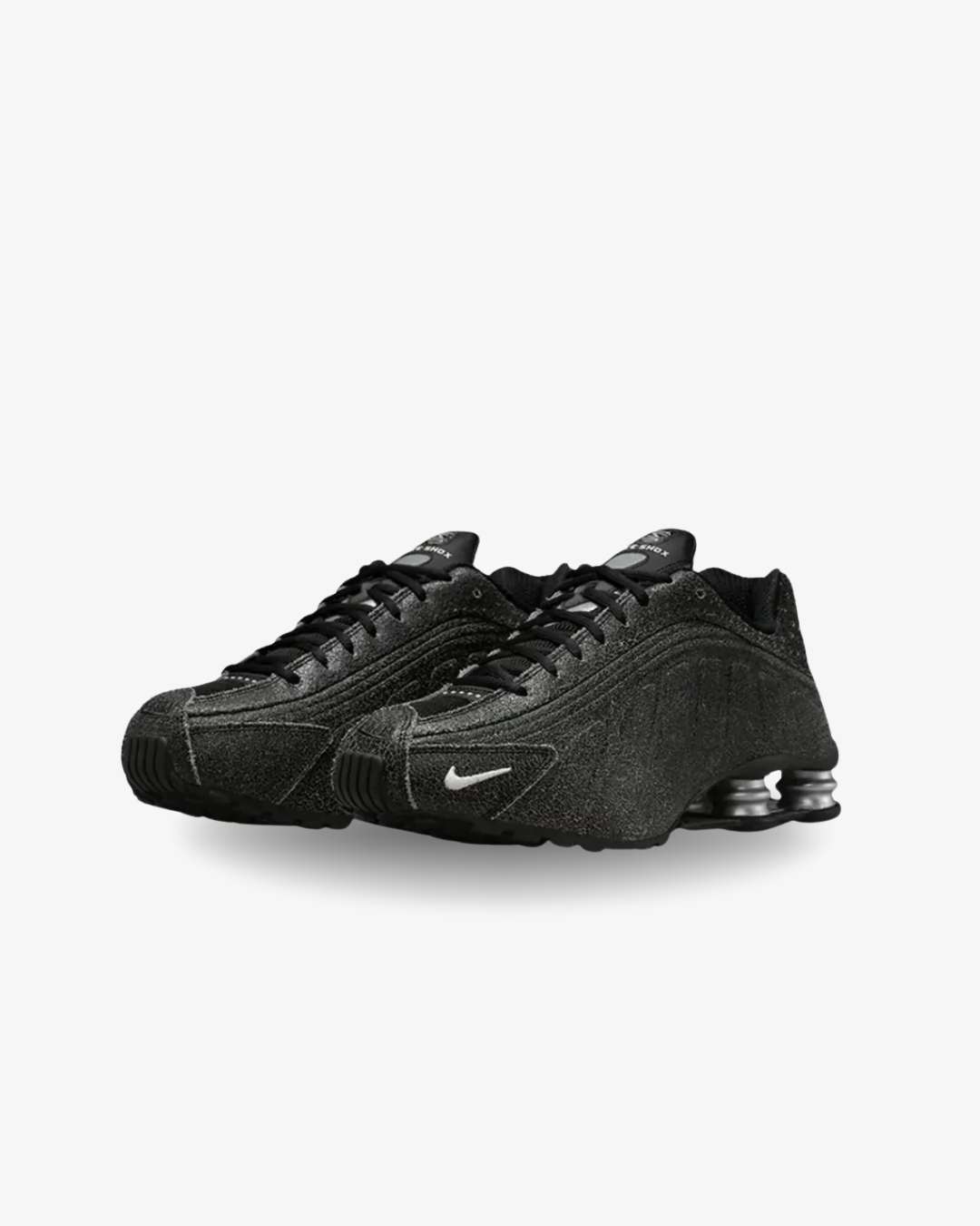 Nike Shox R4 'Black Distressed Leather'