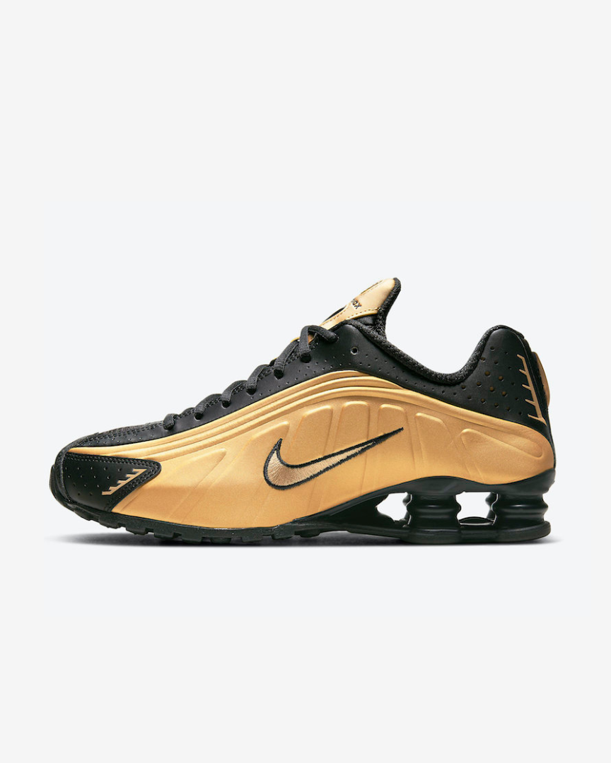 Tenis Nike Shox R 4 Metallic Gold