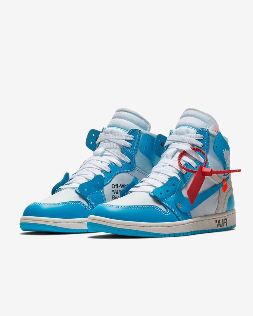 Tenis Nike Off White X Jordan 1 Retro High OG UNC