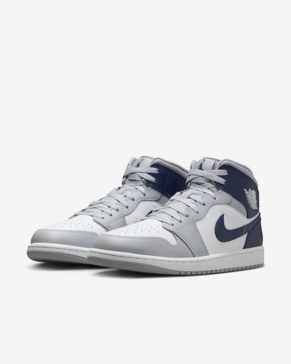 Nike Jordan 1 Mid Wolf Grey Midnight Navy