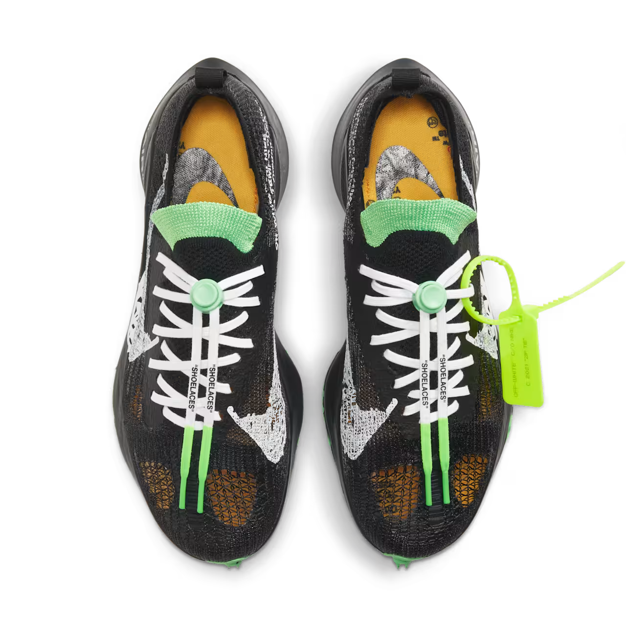 Nike Air Zoom Tempo Next% Flyknit Off-White Black Scream Green