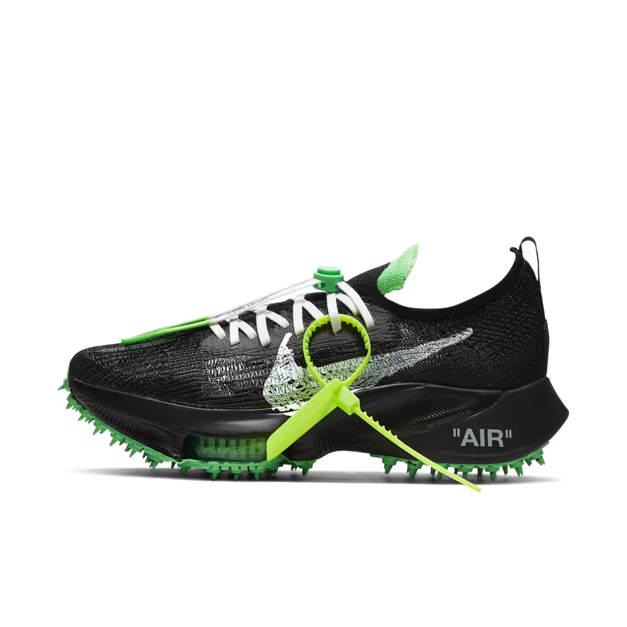 Nike Air Zoom Tempo Next% Flyknit Off-White Black Scream Green