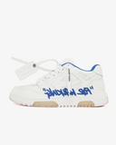 OFF-WHITE Out Of Office "OOO" Low Tops For Walking White White Dark Blue SS22