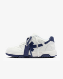 OFF-WHITE Out Of Office OOO Low Tops White White Navy Blue